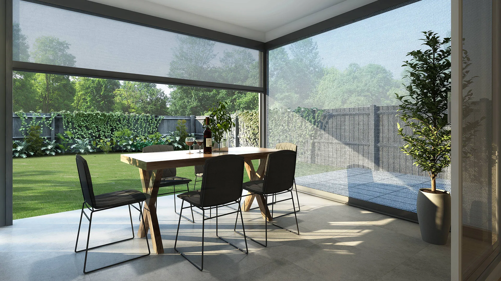 Custom External Blinds in Melbourne | Outdoor Blind Systems | ZipScreen | Turnils | Vistaweave | Allegra Interiors – Custom Blinds & Installation