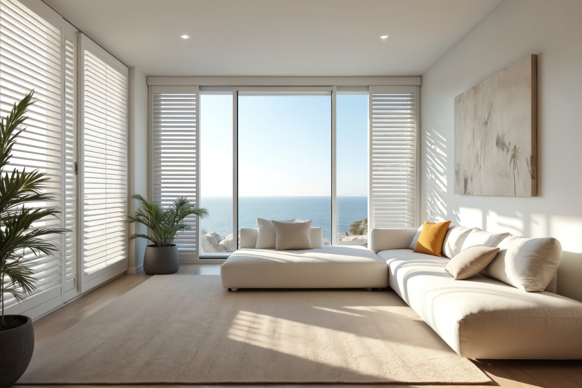 Plantation Shutters For Wide Openings, Privacy, Shaped Windows, Sliding Doors | Timber, PVC, Eco Shutters | Custom Design, Supply & Installation Australia-Wide | Allegra Interiors